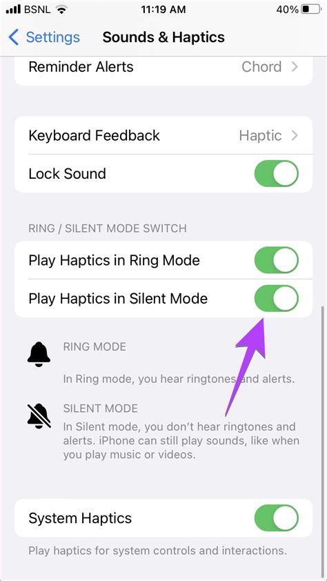 How do I get my iPhone to vibrate on silent?
