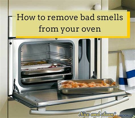 How do I get rid of a bad smell in my oven?