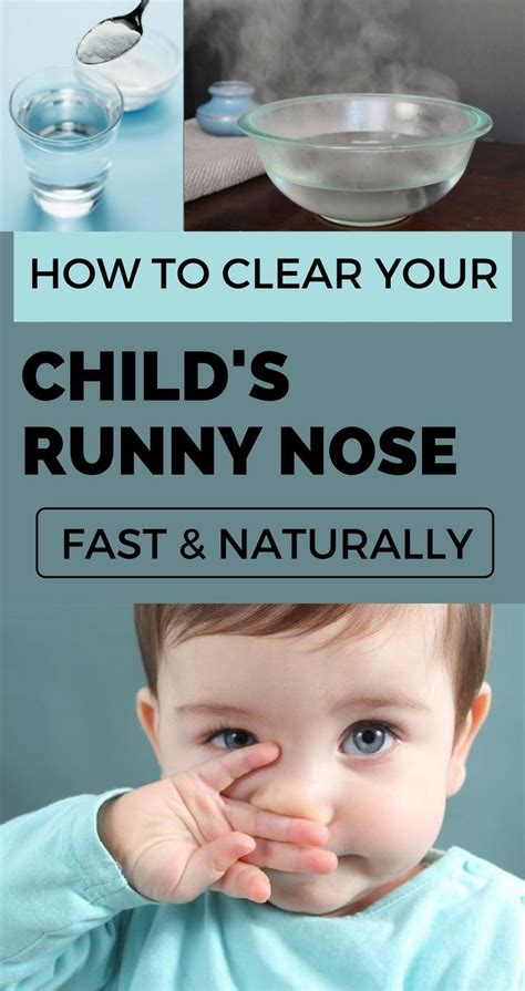 How do I get rid of my 2 year olds runny nose?