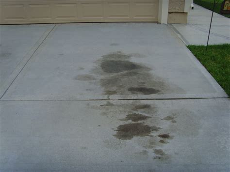 How do I get stains off my driveway?