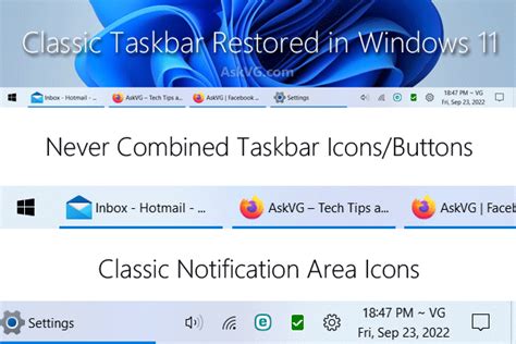 How do I get the old taskbar back on Windows 11?
