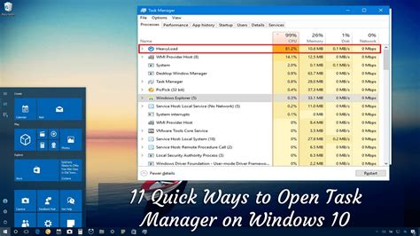 How do I get to Task Manager in Windows 10?