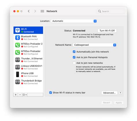 How do I get to network settings on Mac?