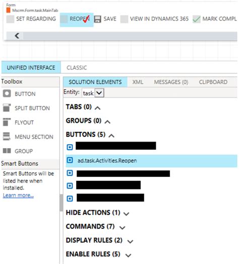 How do I hide and show a button in Ribbon workbench?