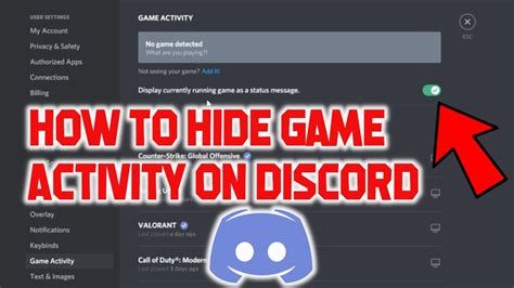 How do I hide my activity on Discord mobile?