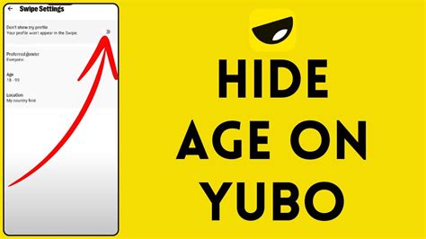 How do I hide my age on Yubo?