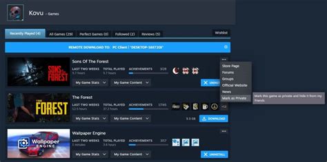 How do I hide purchases on Steam?