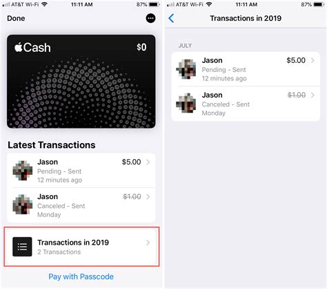 How do I hide transactions on wallet app?