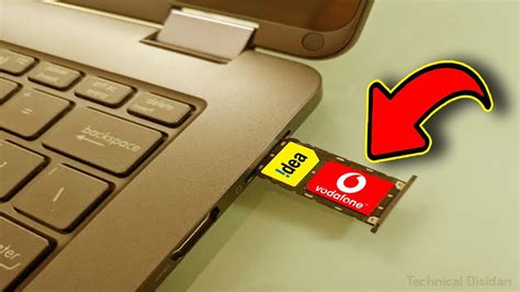 How do I insert a SIM card in a laptop?