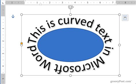 How do I insert a curved shape in Word?