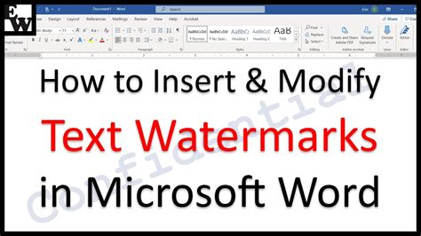 How do I insert a multiple line watermark in Word?