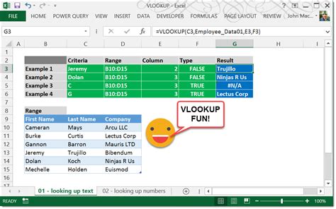 How do I insert a table in VLOOKUP?
