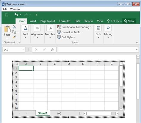 How do I insert an Excel File into Word?