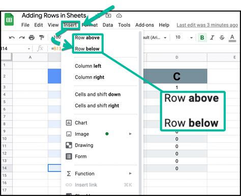 How do I insert multiple rows in Google Sheets on IPAD?