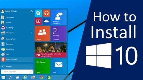 How do I install Windows 10 on a new computer?