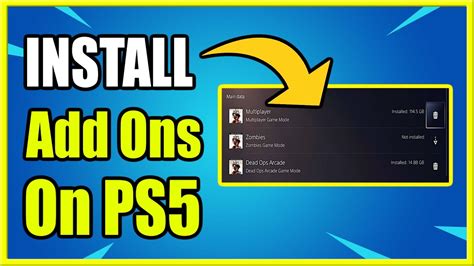 How do I install add ons on PS5?
