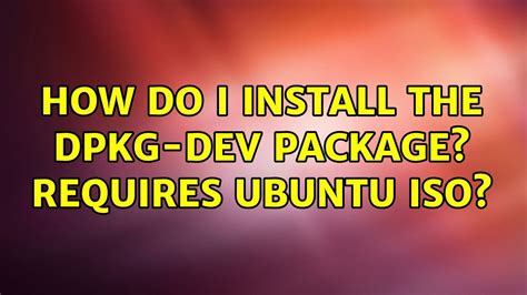 How do I install dpkg?