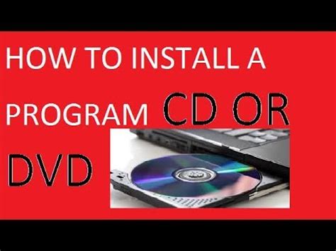 How do I install software from a CD?