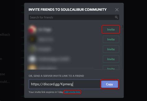 How do I invite a link to Discord?