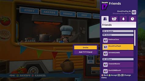 How do I invite friends to overcooked PC?