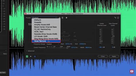 How do I isolate a voice in an audio recording?