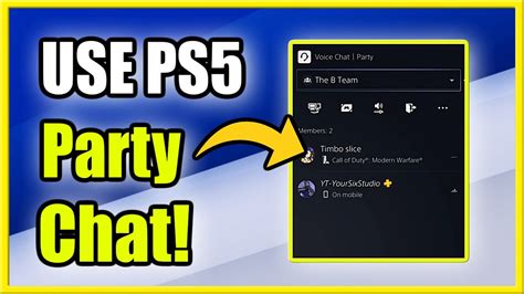 How do I join party chat on PS5 PC?