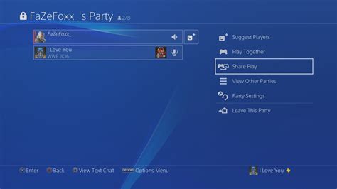 How do I join share play on PS4?