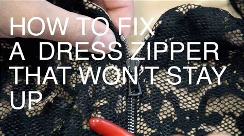 How do I keep my dress from unzipping?