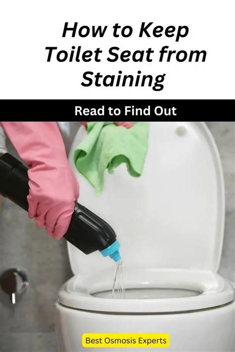 How do I keep my toilet seat from staining?