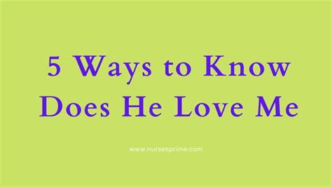 How do I know he loves me?