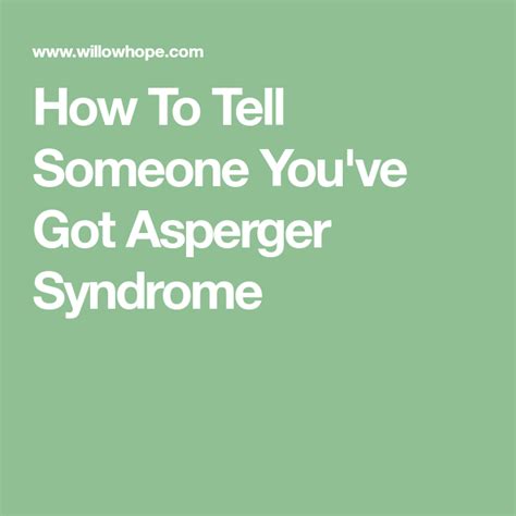 How do I know if I've got Aspergers?