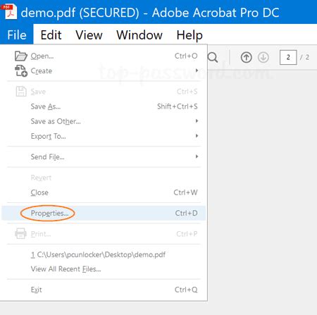How do I know if a PDF is secured?