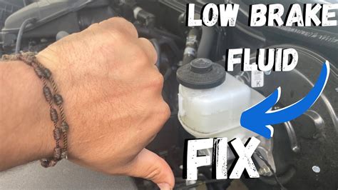 How do I know if brake fluid is low?