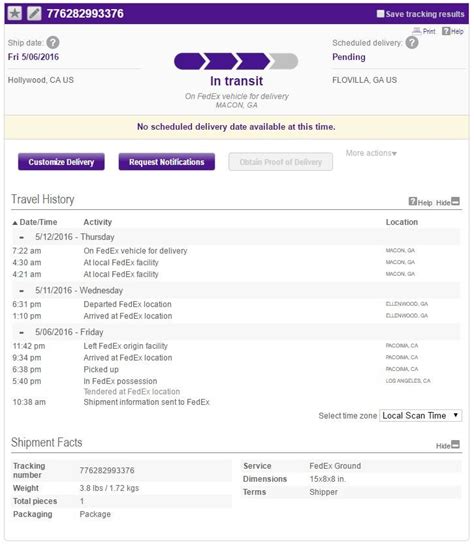 How do I know if my FedEx package is lost?