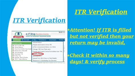 How do I know if my ITR is verified?