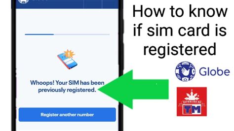 How do I know if my SIM is registered?