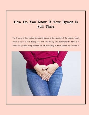 How do I know if my hymen is still there?