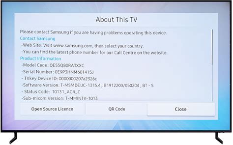 How do I know the model of my Samsung TV?