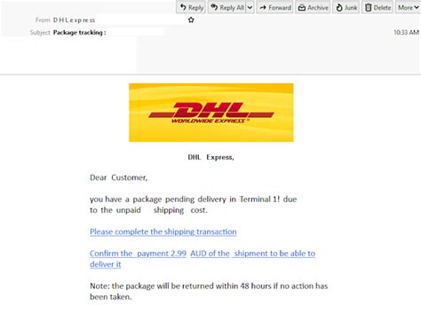 How do I know when DHL will collect my parcel?