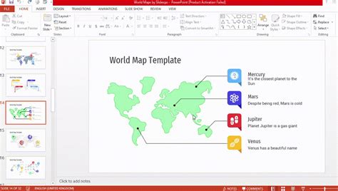 How do I label a map in PowerPoint?