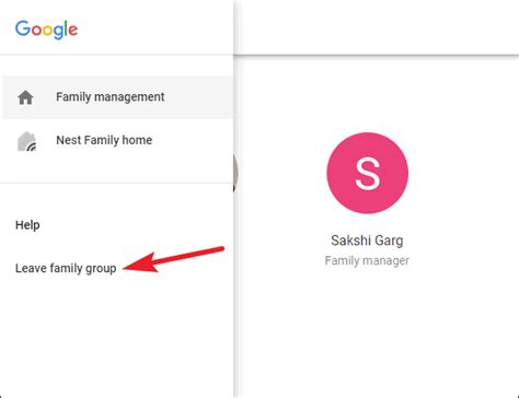 How do I leave Google family?