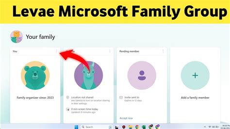 How do I leave Microsoft Family as a child?