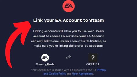 How do I link my EA account to steam?