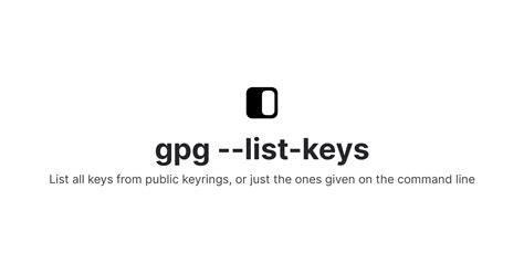 How do I list all gpg keys?