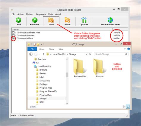 How do I lock a folder or file in Windows?