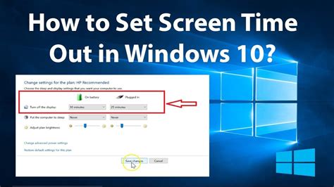 How do I lock screen timeout in Windows 10 pro?