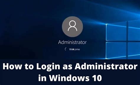 How do I log back in as an administrator?