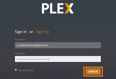 How do I log into Plex Server?