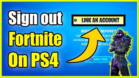 How do I log into a different Fortnite account on PS4?