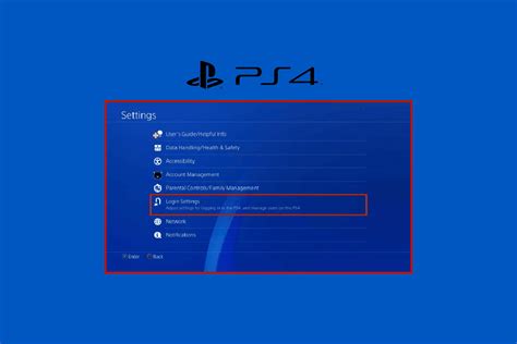 How do I log into another account on PS4?